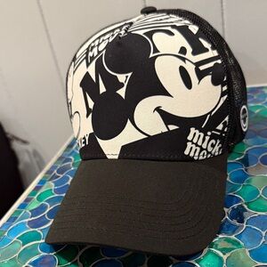 Neff Black and White Mesh Cap with Character Design